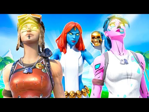 Stealing RARE Skins in Fortnite... (Mystique Skin Emote)