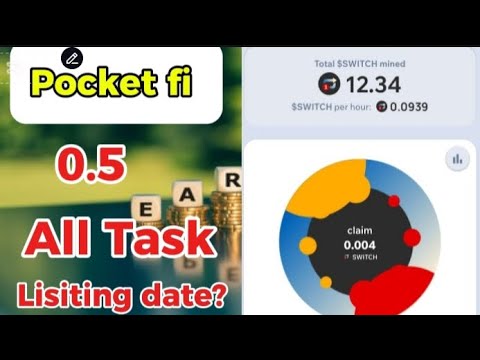 Pocket fi All task || Pocket Fi Listing price?| 0.5$