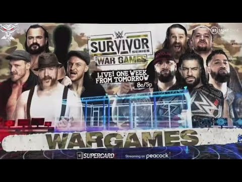 WWE SURVIVOR SERIES: WAR GAMES Drew McIntyre team vs the BLOODLINE match card