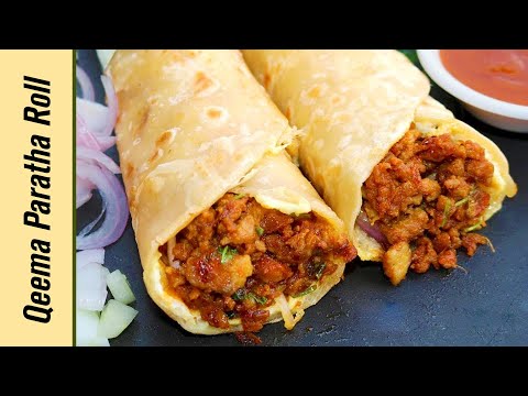 Keema Paratha Roll Recipe |  Beef keema Paratha Roll Recipe | How to Make Keema Paratha Roll