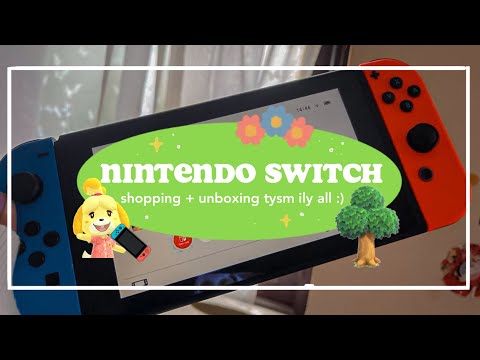 🍄 buying + unboxing my nintendo switch w/ acnh