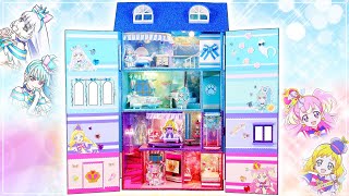 わんぷりマンション❤️キュアニャミー、キュアリリアン、キュアワンダフル、キュアフレンディのドールハウスをDIY⭐️わんだふるぷりきゅあ！のお部屋を手作り🌼100円ショップの材料でおうち作り✨声真似🍭