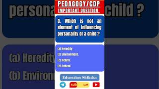 CTET EXAM 2024 - Child Development Pedagogy Questions | OTET EXAM | OSSTET EXAM | Education Shiksha