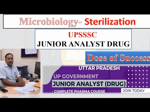 UP Junior Analyst  Drug Preparation | sterilization MCQS | Microbiology mcq