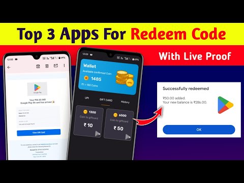 Top 3 Apps For Google Play Redeem Code | Free Redeem Code App | Google Play Redeem Code App