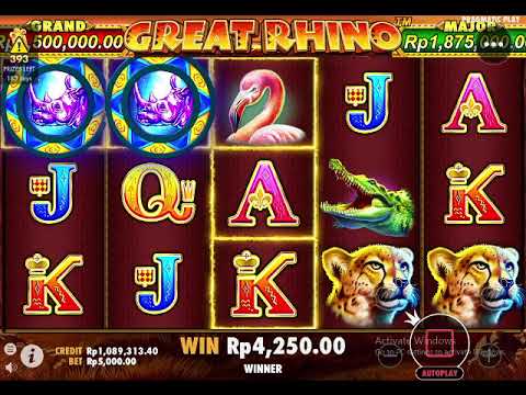 MEGA BONUS NYA SEGER BANGETTTT ! GREAT RHINO PALING SERING NGASIH BONUS   PRAGMATIC PLAY!