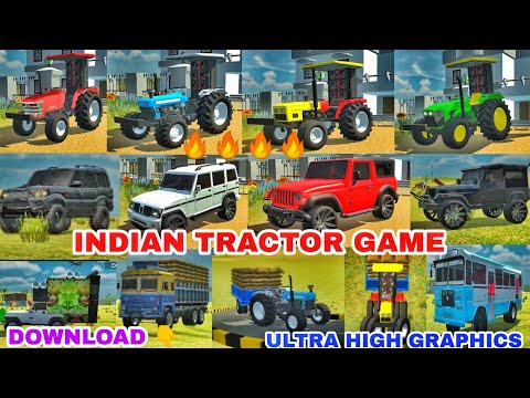 Indian vehicle simulator 3d  game  || Indian 💪🏻tractor game || modified tractor game free download