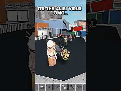 INFECTED ALIBI VIRUS 🧟‍♀️|| #cringe #funnymemes #oldtrend #alibi #roblox #mm2 #shorts #tiktok #funny