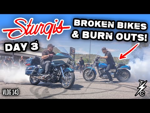 Broken Bikes & Burnouts! | Sturgis 2024 Day 3