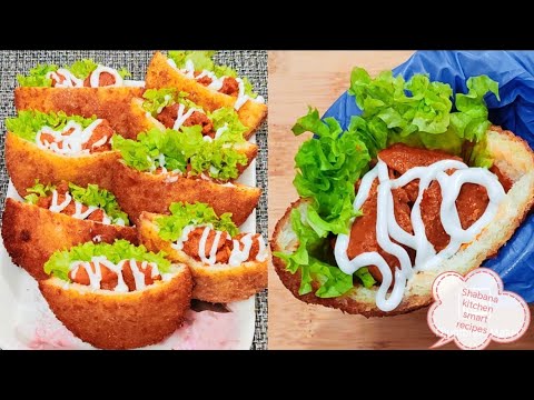 Chicken Bread Pockets 😍| monsoon special Recipe By shabana kitchen smart recipes