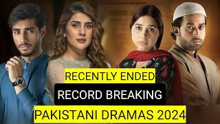 Top 12 Recently Ended Record Breaking Pakistani Dramas 2024