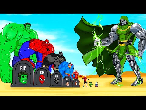 Rescue All SUPERHERO HULK Family & SPIDERMAN, SUPERMAN vs DOCTOR DOOM : Who Will Win ? - FUNNY