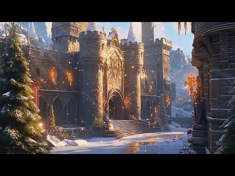 Medieval Castle Peaceful Winter Day | Calm And Relaxing Celtic Music For Good Sleep