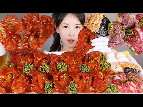 부채새우를 부채새우라 부르지 못하고... 해주소스로 만든🔥 양념부채새우 먹방 Spicy marinated Fan Lobster mukbang korean food