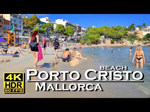 Porto Cristo Beach Walk Mallorca 4K 60fps HDR (UHD) Dolby Atmos 💖 Balearic Islands 👀 Spain 🇪🇸