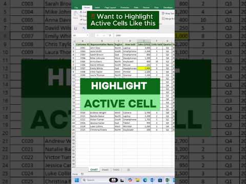 5-Minute Excel Hack to Highlight Active Cells Like a Pro #shorts #exceltips #exceltricks