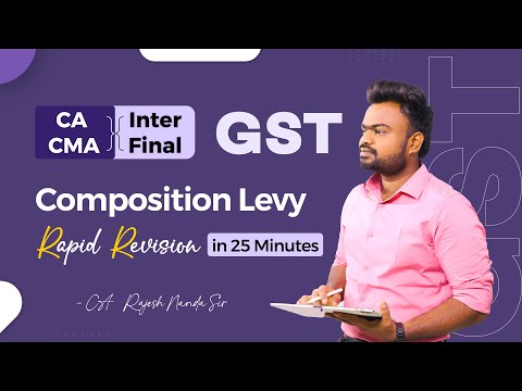 COMPOSITION LEVY || GST || CA & CMA || RAPID REVISION || TELUGU || RAJESH NANDA || Lakshya Edu