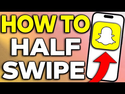 How To Half Swipe On Snapchat (NEW UPDATE)