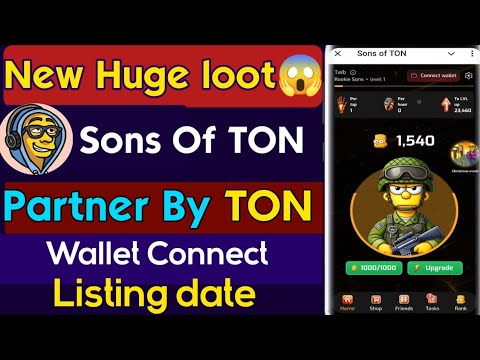 Sons Of TON Airdrop | Ton station price prediction | Sons Of TON | Sons Of TON wallet Connect |