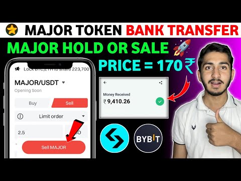 Major Airdrop withdrawal bitget , Bybit | Major token sale process | Major new update today