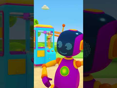 Robots play with a toy machine for kids! Funny stories for kids & cartoons for toddlers #shorts