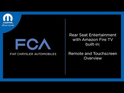 Rear Seat Entertainment With Amazon Fire TV – Remote/Touchscreen Overview | 2025 FCA Vehicles