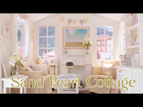 SAND PEARL COTTAGE 1/6 scale handmade miniature dollhouse by Nerea Pozo (cake shop patisserie)