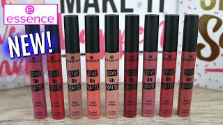 Essence Stay 8h Matte Liquid Lipstick - Lip Swatches, Wear Test, Review (The best??)