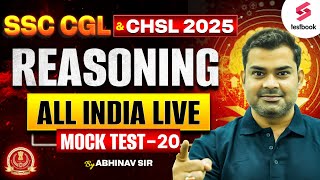 SSC CGL CHSL Reasoning All India Live Mock Test 2025 | By Abhinav Sir #20