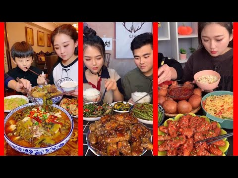 CHINESE HOME COOKED MEALS |  MUKBANG EATING SHOW | 중국 가정식 집밥 먹방 | Ep43