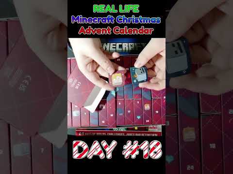 Opening a REAL LIFE Minecraft Christmas Advent Calendar Day #18