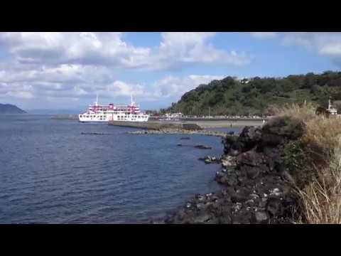 鹿兒島縣櫻島錦江灣風景