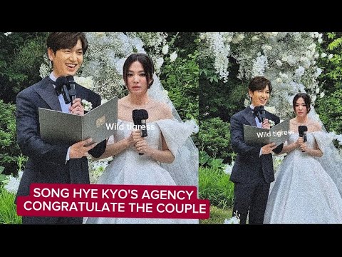 SONG HYE KYO'S AGENCY CONGRATULATE LEE MIN HO AND THE ACTRESS FOR THEIR WEDDING!