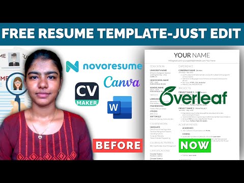 How to Prepare Resume in just 3 Minutes | Resume preparation in Tamil | ATS Friendly Overleaf Resume