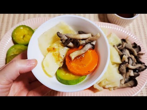 진서연 야채찜/ 다이어트 식단/ 진서연 자연식물식/ 진서연 채소찜/ 진서연 채소찜 소스/ 진서연 자연식/ Steamed vegetables/ perilla oil sauce