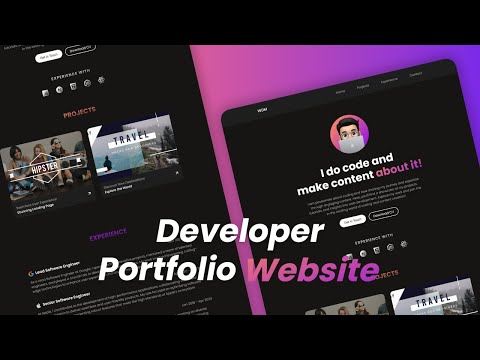 How To Make A Portfolio Website Using HTML CSS JavaScript | Complete Responsive Website Design