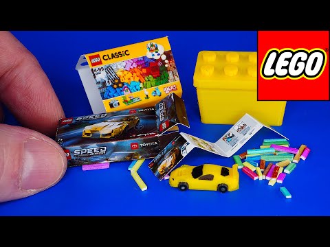 The smallest set LEGO Classic Brick Box and Toyota GR Supra 76901 Toy Set  Unboxing