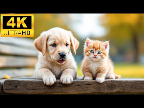 Baby Animals with Relaxing 4K Music for Your Soul 🌸 4K Video for Relaxation and Peace