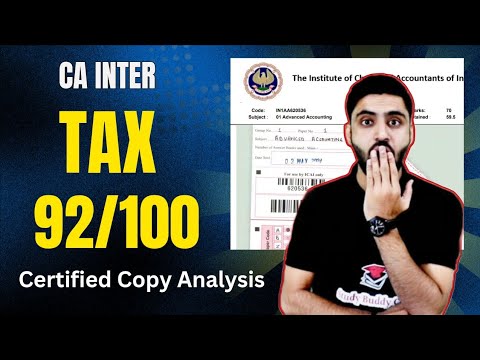 TAX Certified Copy Analysis CA Inter Sep 24 TAXATION ICAI Exam AIR 1 CA Inter CA Pratik Thakkar