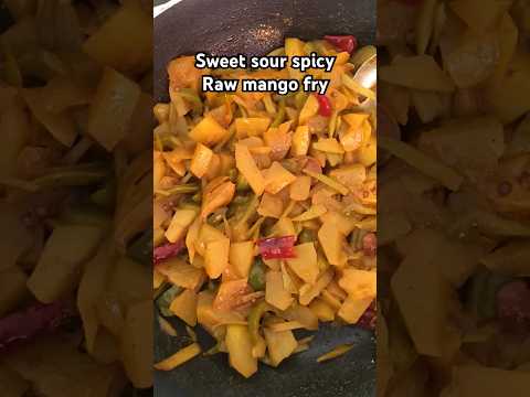 Sweet sour spicy raw mango fry#khattameethateekhaaam#kachcheaamkisabzee#food#foodies#asmrfood#aam