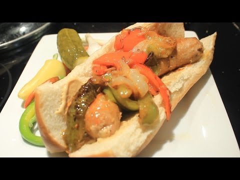 Spicy Cajun Andouille Sausage & Peppers Sandwich