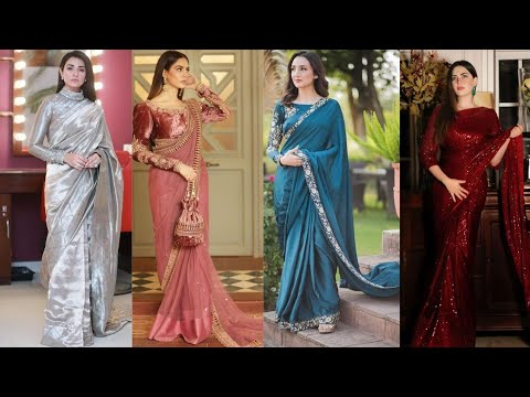 Makeup look and hairstyle with saree| Saree designs, saree collection