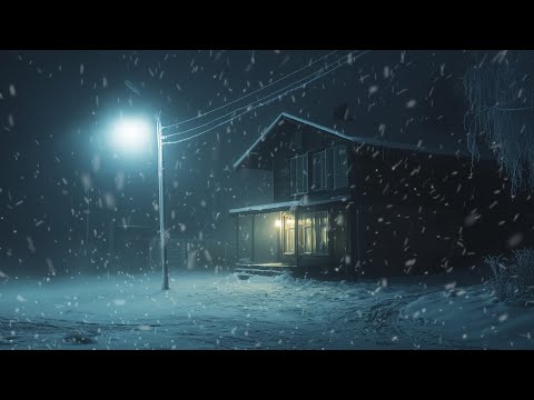 99% Fall Asleep Immediately with Perfect Gusty Blizzard | Snowstorm Sounds for For Sleep, Meditation