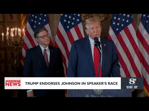 Trump endorses Johnson in speaker’s race