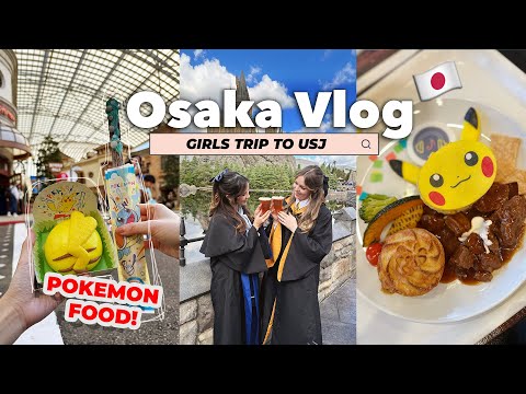 OSAKA VLOG ❤️ Girls Trip ➡️ OSAKA - Eating lots of food @ Universal Studios Japan | Living in Japan