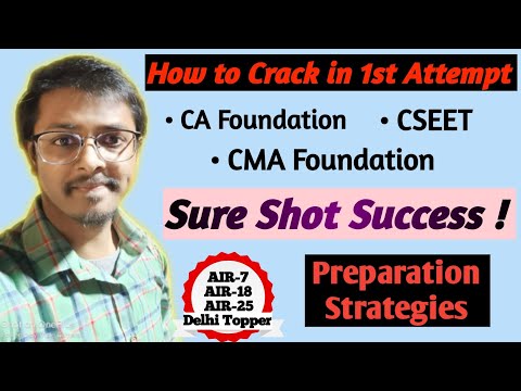 How to crack CA Foundation in first attempt | Preparation Strategies |#icai #icsi #icmai #1stattempt