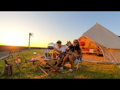 AUTO CAMP & GLAMPING Santa Barbara Sunset 2021 南知多の海の風を感じるキャンプ&グランピングリゾート ( Bell tent Canvas )