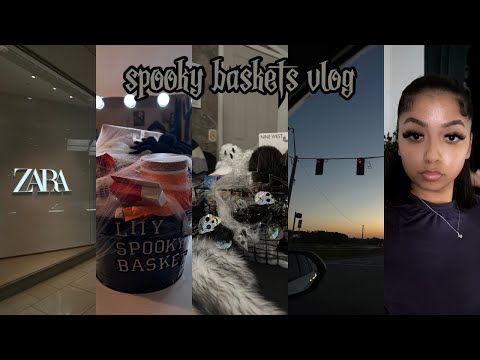 spooky vlog (making spooky baskets for each other,& shopping)