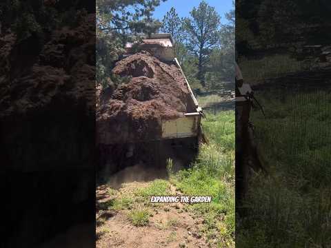 Today on the Homestead: Truckload of Soil for Garden Expansion | Satisfying Delivery #shorts