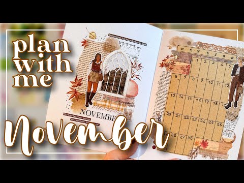 PLAN WITH ME November 2023 | Autumn Dark Academia Bullet Journal Theme